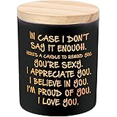 BFJLIFE Candles Gifts for Him Men Romantic Unique Husband Boyfriend Gifts for Valentines Day Christmas Anniversary Birthday Stocking Stuffers Novelty Lavender Scented Soy Candle