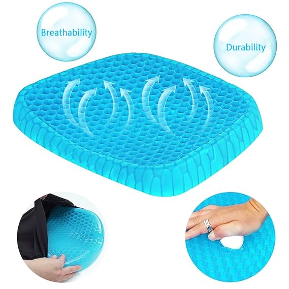 Cooling Seat Cushion,Portable Gel Seat Cushion for Back Pain Suitable