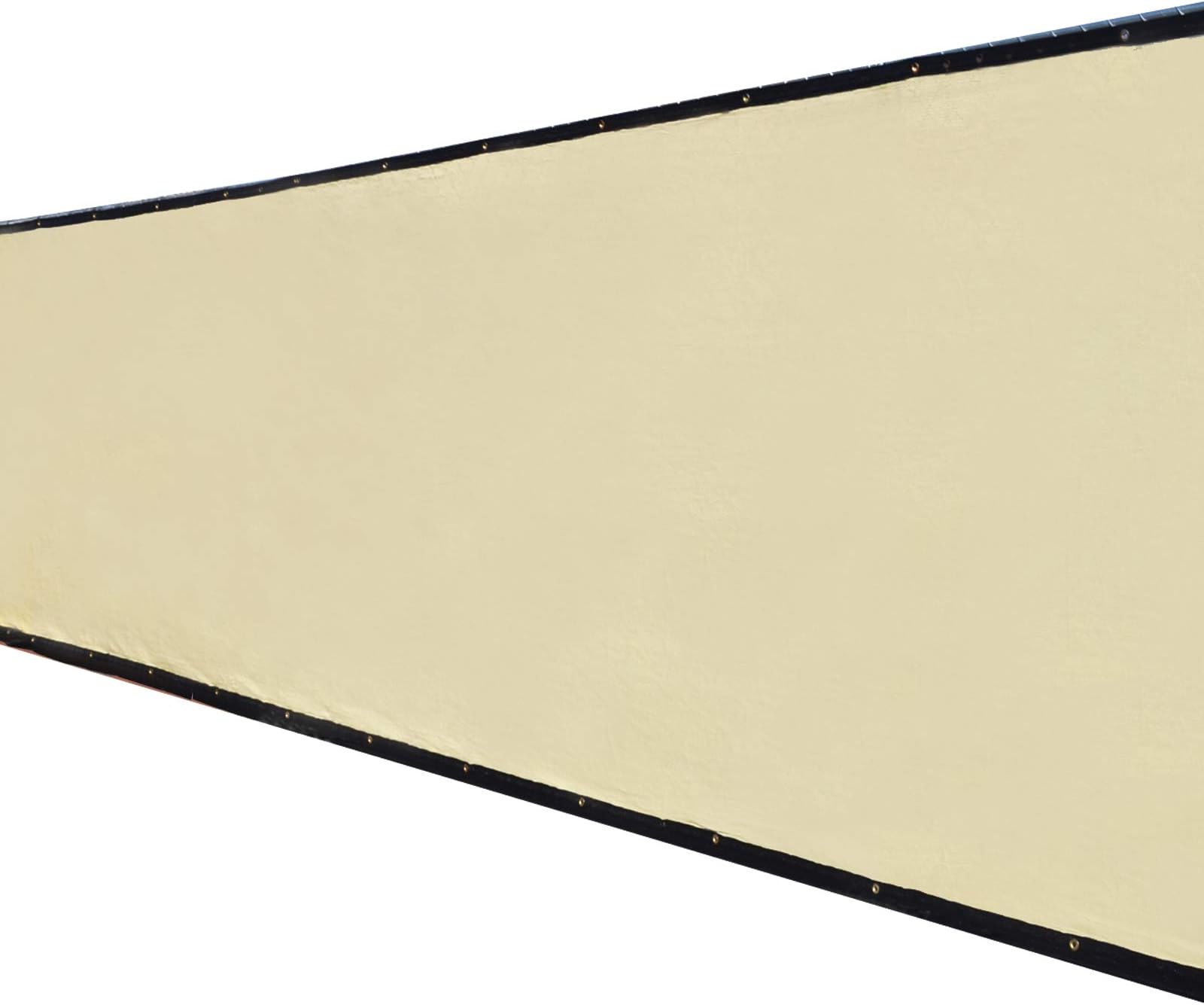 6'x25' 3rd Gen Tan Beige Fence Privacy Screen Windscreen Shade Cover Mesh Fabric (Aluminum Grommets) Home, Court, or Construction