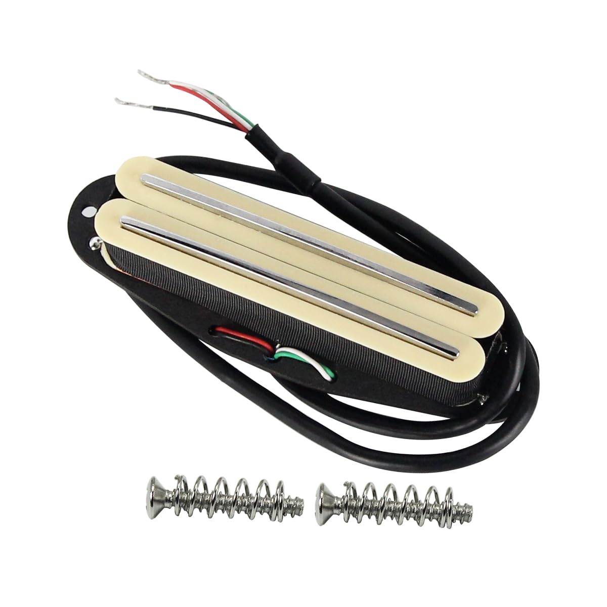 FLEOR Alnico 5 Hot Rail Humbucker Single-Coil-Sized Pickup 12-13K Humbucker Cream Fit ST SQ TL Guitar — image 1