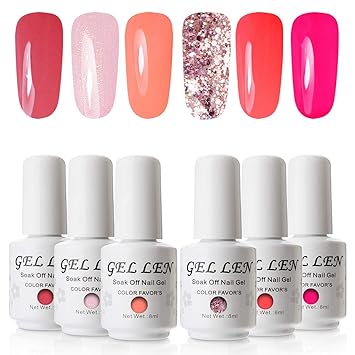 Gellen Glitter Gel Nail Polish Colours Gift Set Uv Led Gel Nail Gellen Glitter Gel Nail Polish Colours Gift Set Uv Led Gel Nail