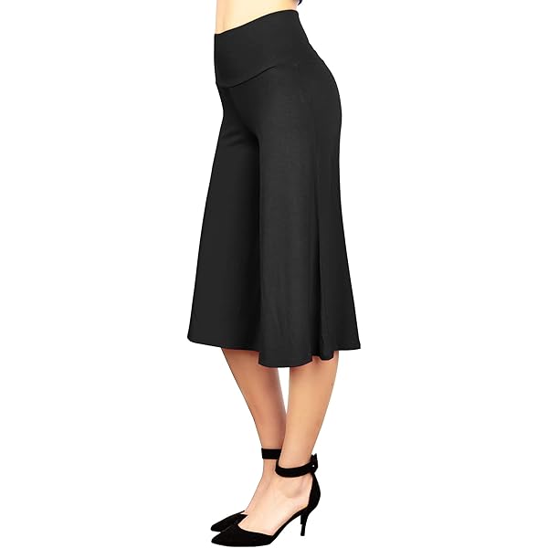 WB876 Womens Knit Culottes Pants S NAVY at Amazon Women's