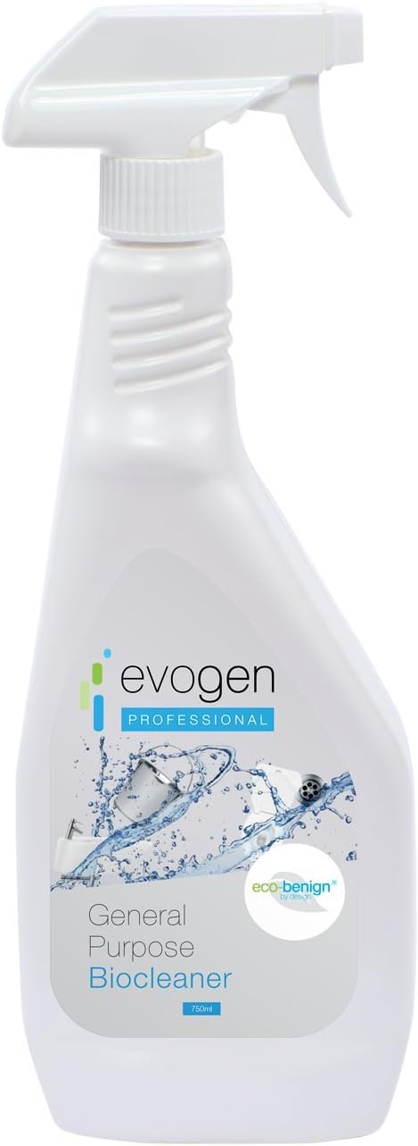 Evogen Professional General Purpose Biocleaner - Probiotic, Environmentally-Responsible Cleaner for All Surfaces - Use at Home, in The Office, in Commercial & Public Washrooms - 750ml Trigger Spray
