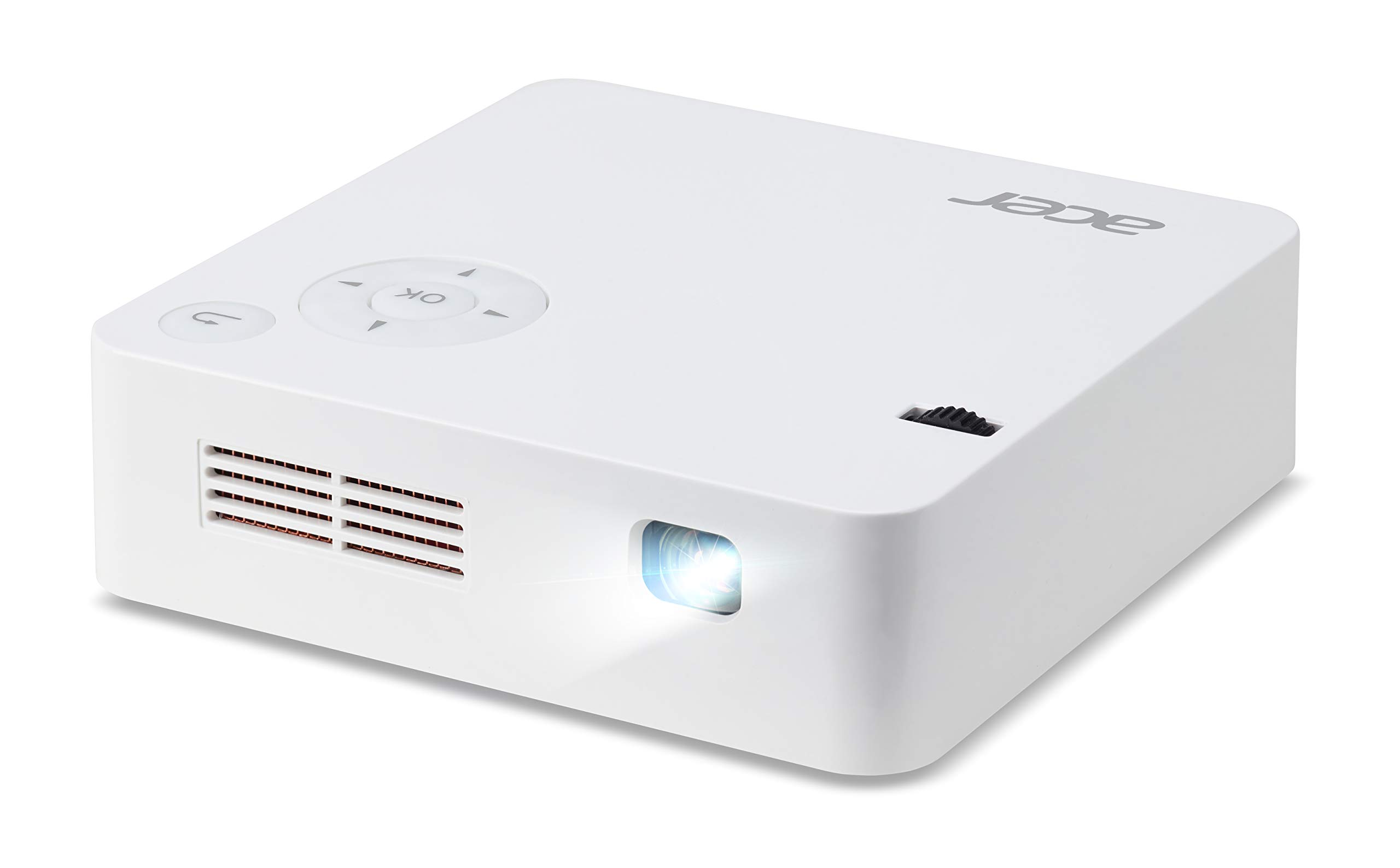Acer C202i Portable Projector (WVGA Resolution, 300 Lumens, 5000:1 Contrast Ratio)