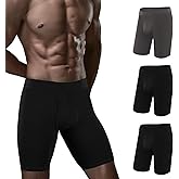 5Mayi Mens Underwear Cotton Boxer Briefs 9 Inch Long Leg Boxer Briefs for Men Pack