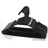 BAGAIL Plastic Hangers,Premium Heavy Duty Sleek Clothes Hangers, Space Saving Clothing Hangers for Everyday Standard Use (Bla