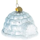 Igloo Blown Glass Christmas Ornament