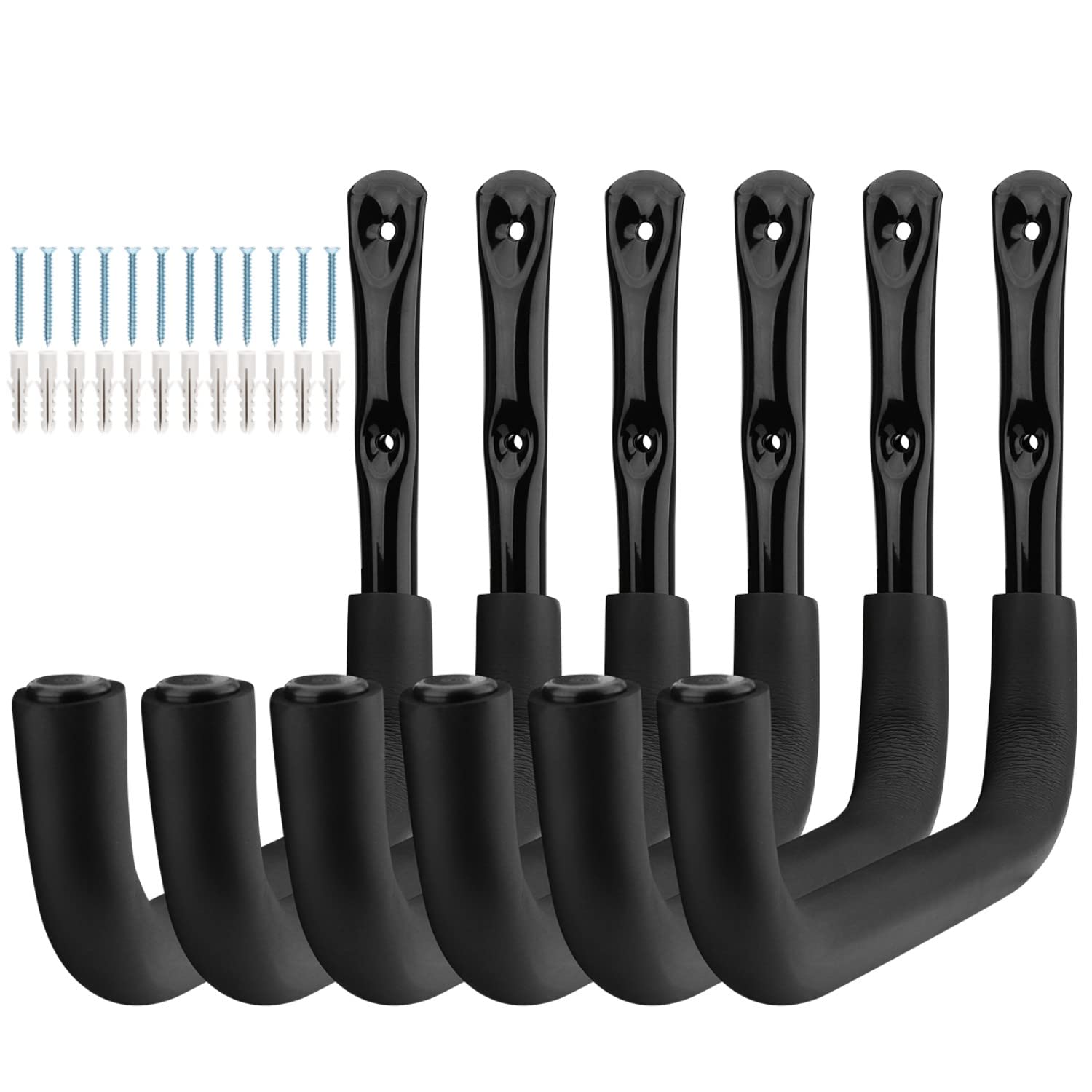 pipabiba Heavy Duty Garage Storage Hooks, Garden Tools Storage Utiltiy Hanger, Wall Mount Garage Hooks for Hanging Ladders, Chair, Kayak, Hose, Bulky Items (23.5cm x 32.5cm)