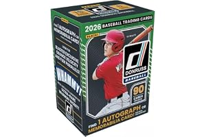 2026 Panini Donruss Baseball Retail Blaster Box | 6 Packs Per Box | 90 Trading Cards | 1 Autograph or Memorabilia Card Per Bo