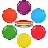 Meyeyaia 72pcs 9-Inch Disposable Colored Paper Plates, Bulk Neon Party Plates, Four Colors Available Paper Dessert Birthday Plate Neon Party Supplies for Birthdays, Dinners and Weddings
