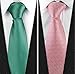 Jeatonge 9pcs Mens Ties and 3pcs Tie Clips, Men's Classic Tie Necktie Woven Jacquard Neck Ties (Style 1)