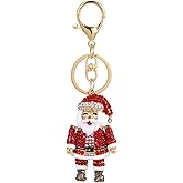 ARTIBETTER Christmas Keychain: Rhinestone Santa Claus Keychain, Christmas Purse Charm, Cute Keyring for Women Handbag Car Key Purse Xmas Stockings Stuffer