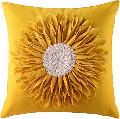 OiseauVoler 3D Sunflower Throw Pillow 