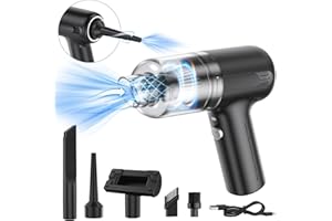 maxkes Car Vacuum Cleaner high Power, Handheld Mini Vacuum Cordless,8000PA Strong Suction,Rechargeable Portable Vacuum Cleaner 3 in1 Dust Buster & Air Blower & Hand Pump, Dry Use for Car, Keyboard