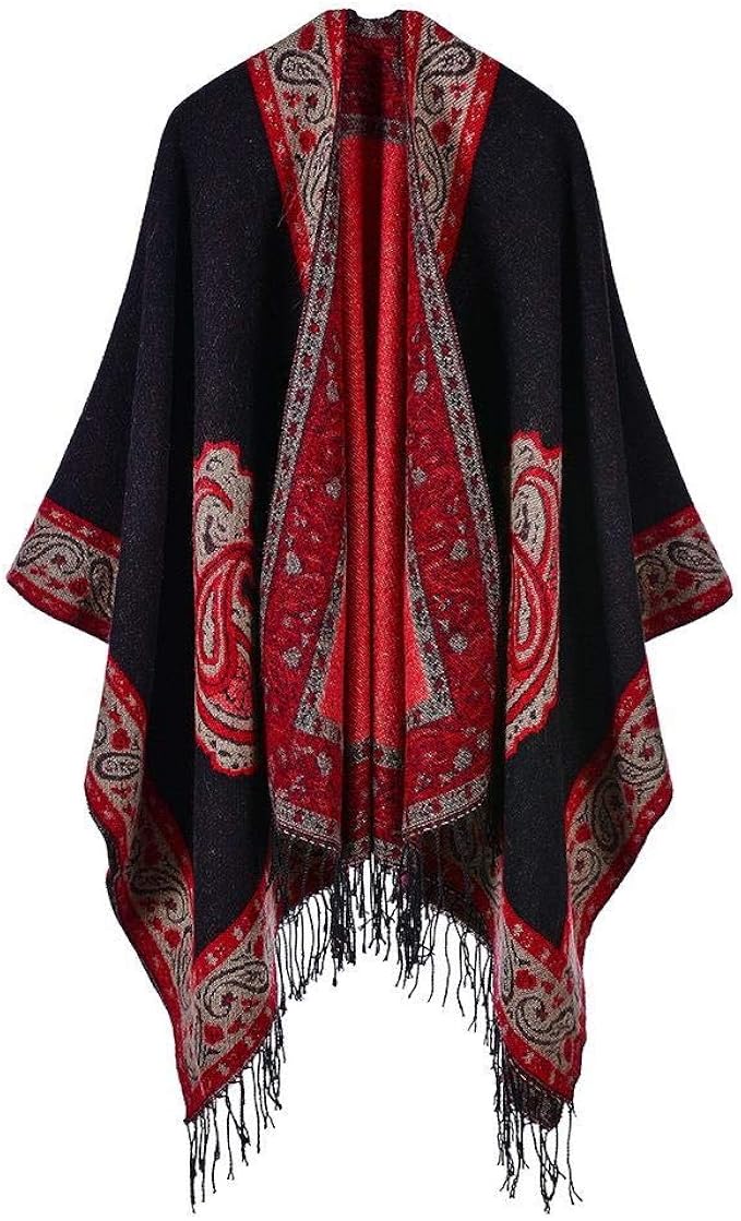 2019 New Oversize Winter Scarves Women Ponchos and Capes Female Fashion