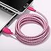 [3 Pack] Fasgear Micro USB(10ft) - Durable Charging Cables [Braided Nylon] for Samsung, Nexus, LG, Android Smartphone and More (Purple,Rose,Pink)