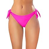 Holipick Low Rise Bikini Bottoms - String Bathing Suit Bottoms for Women Side Tie Swim Bottoms Swimsuit