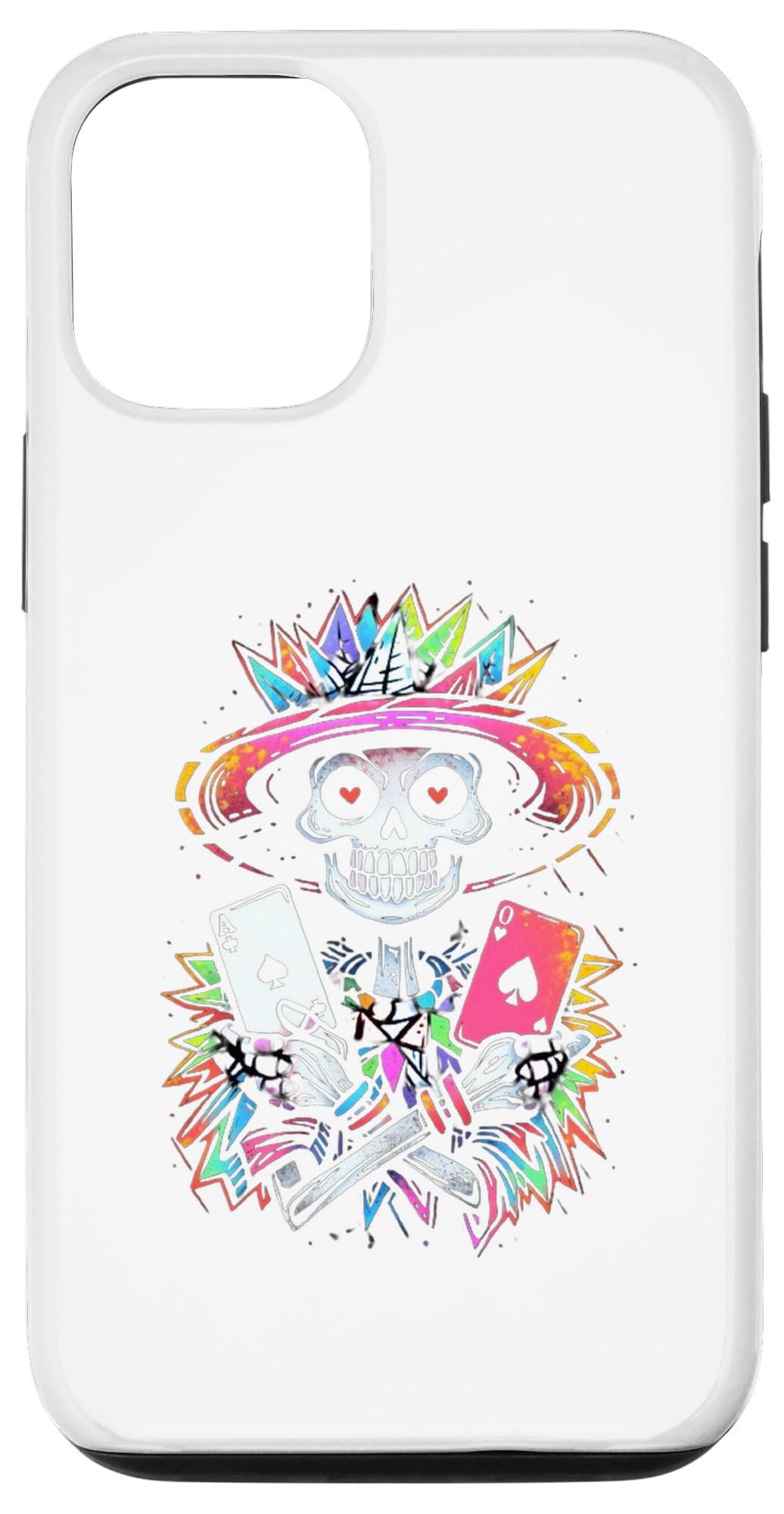 iPhone 14 Skeleton Poker Playing Card Gambling Casino Skull Game Cards Case