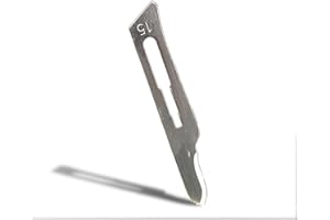 Disposable Surgical Scalpel Blades Sterile Size 15 High Grade Carbon Steel 2.1% 10xx Individually Foil Wrapped by P&P Medical Surgical (100)