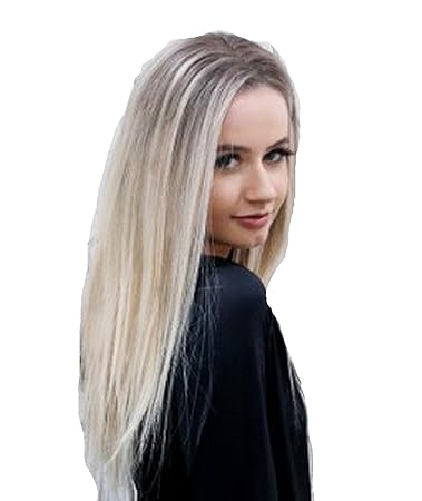 Amazon Com Europe And America Wigs Gradient Color Long Straight