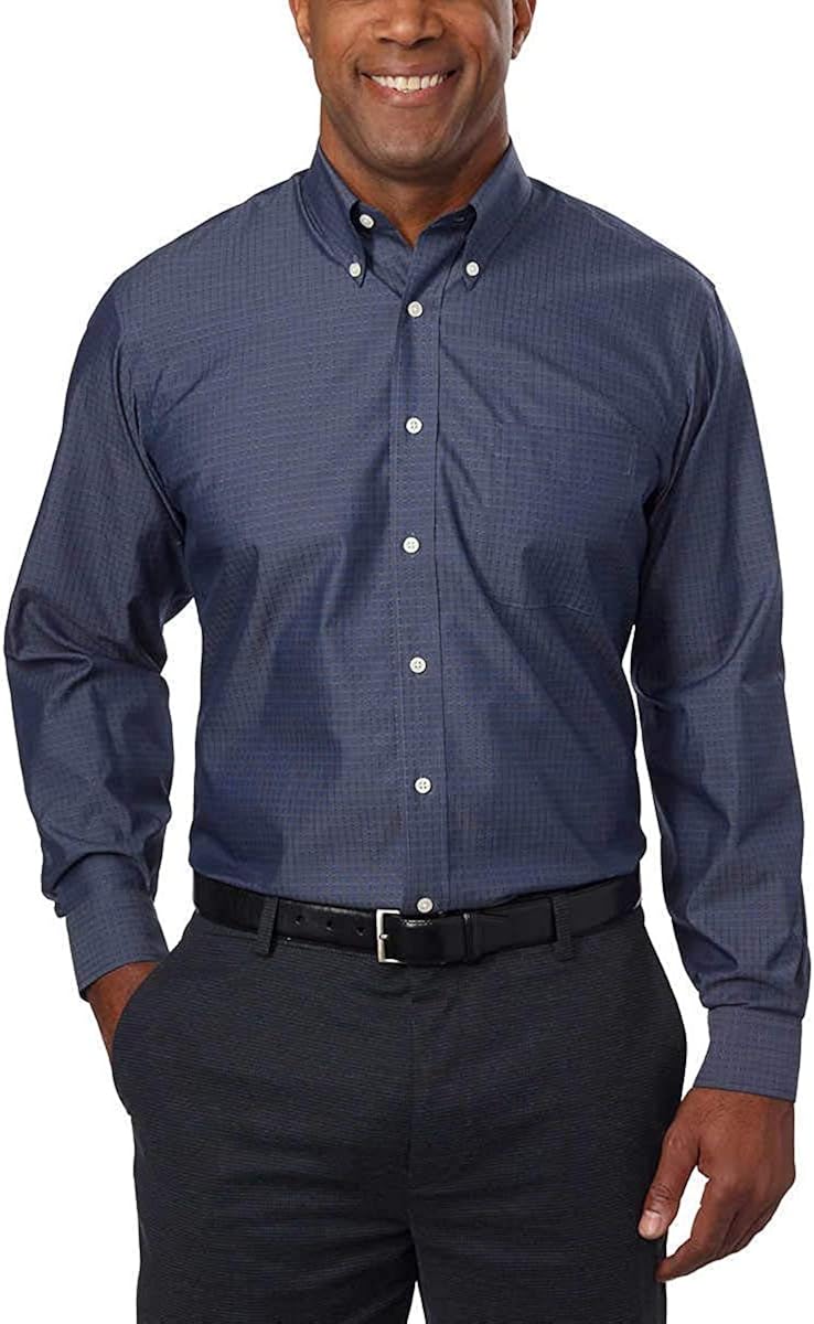 Kirkland Signature Men's Button Down Dress Shirt Traditional Fit (15.5