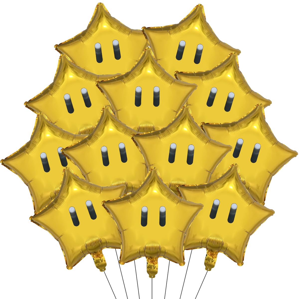 Photo 1 of 12PCS Gold Birthday Balloons?Yellow Balloons Kids Birthday Party Decorations Supplies