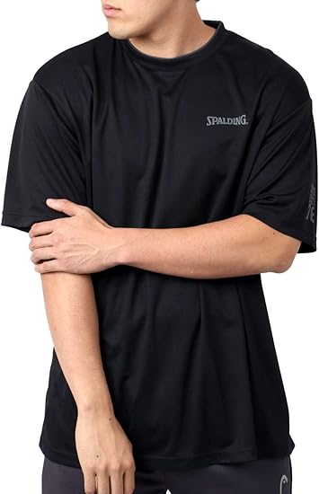 Amazon スポルディング Tシャツ 大きいサイズ メンズ 半袖 無地 おしゃれ カジュアル カットソー 柔らかい 吸汗速乾 消臭抗菌 ブラック Ll Tシャツ カットソー 通販