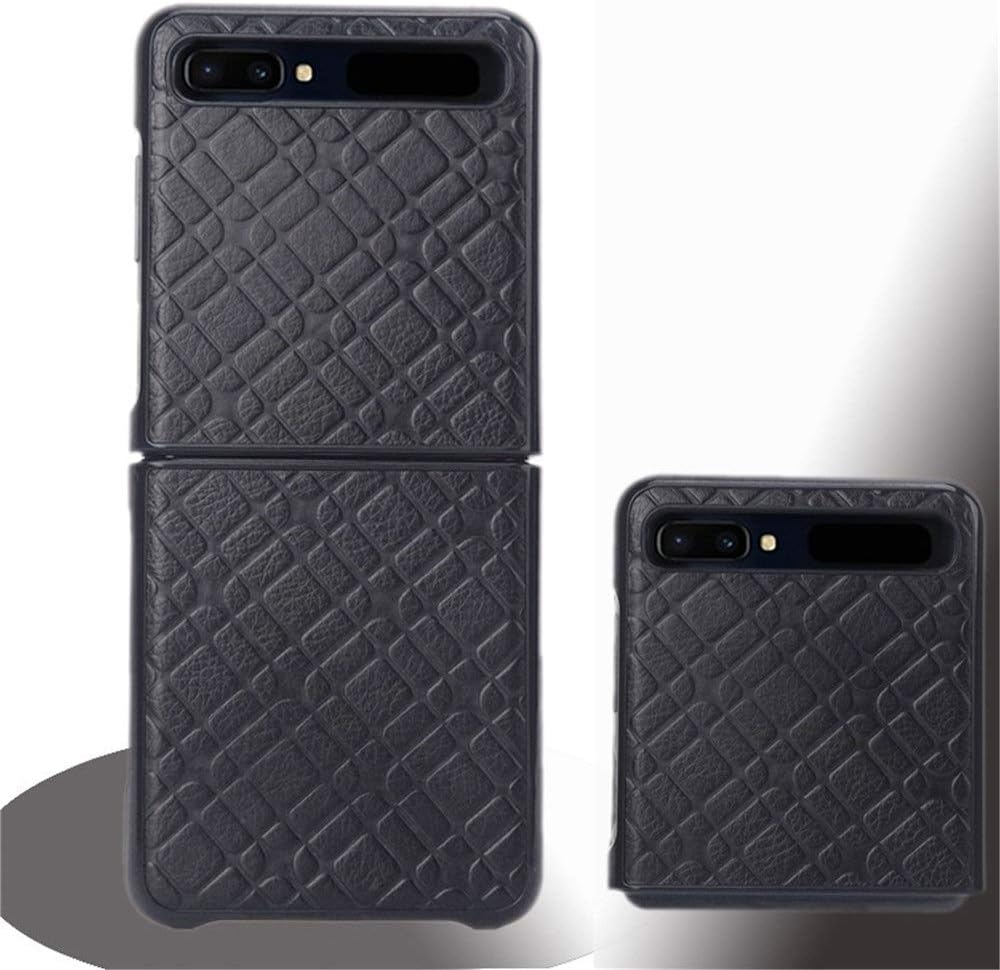 JINXIUS Phone Case, Protective Housing Foldable Screen Holster Shockproof Full Cover Phone Case for Samsung Galaxy Z Flip SM-F700F (Color : Black)