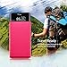 MEZONE Portable Phone Charger Power Bank 10000mah Fast Charge External Battery Charger with LCD Digital Screen, 2-USB Ports for iPhone iPad Samsung Smart Phone Tablet (hot-pink)