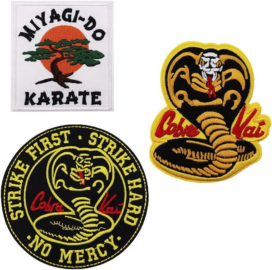 Mixed Media - 3 pack Karate Miyagi Do Embroidered Iron On Patches