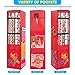 ProPik Hanging Gift Wrap Organizer, Wrapping Paper Storage Bag, Swivel Hanger 360 Degree Multiple Pockets & Loops, Holds Up to 25 Rolls 40 Inch, Space for Ribbons Bows Gift Wrap Folds Flat (Red)