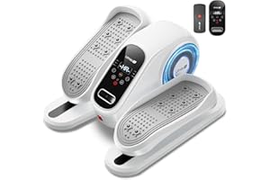 UMAY Under Desk Elliptical Machine, Ellipse Leg Exerciser for Seniors, Electric Seated Eclipse Exercise Training Machine with Remote, 12 Speeds & Mute Function, Manual & Auto Mode for Home Office