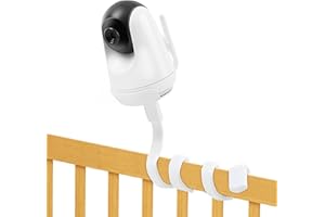HiPP Baby Monitor Mount Camera Shelf Compatible with VAVA and Most Other Baby Monitors, Universal Flexible Baby Camera Holder, Securely Attaches to Crib Cot Shelves or Furniture, 1/4" Screw