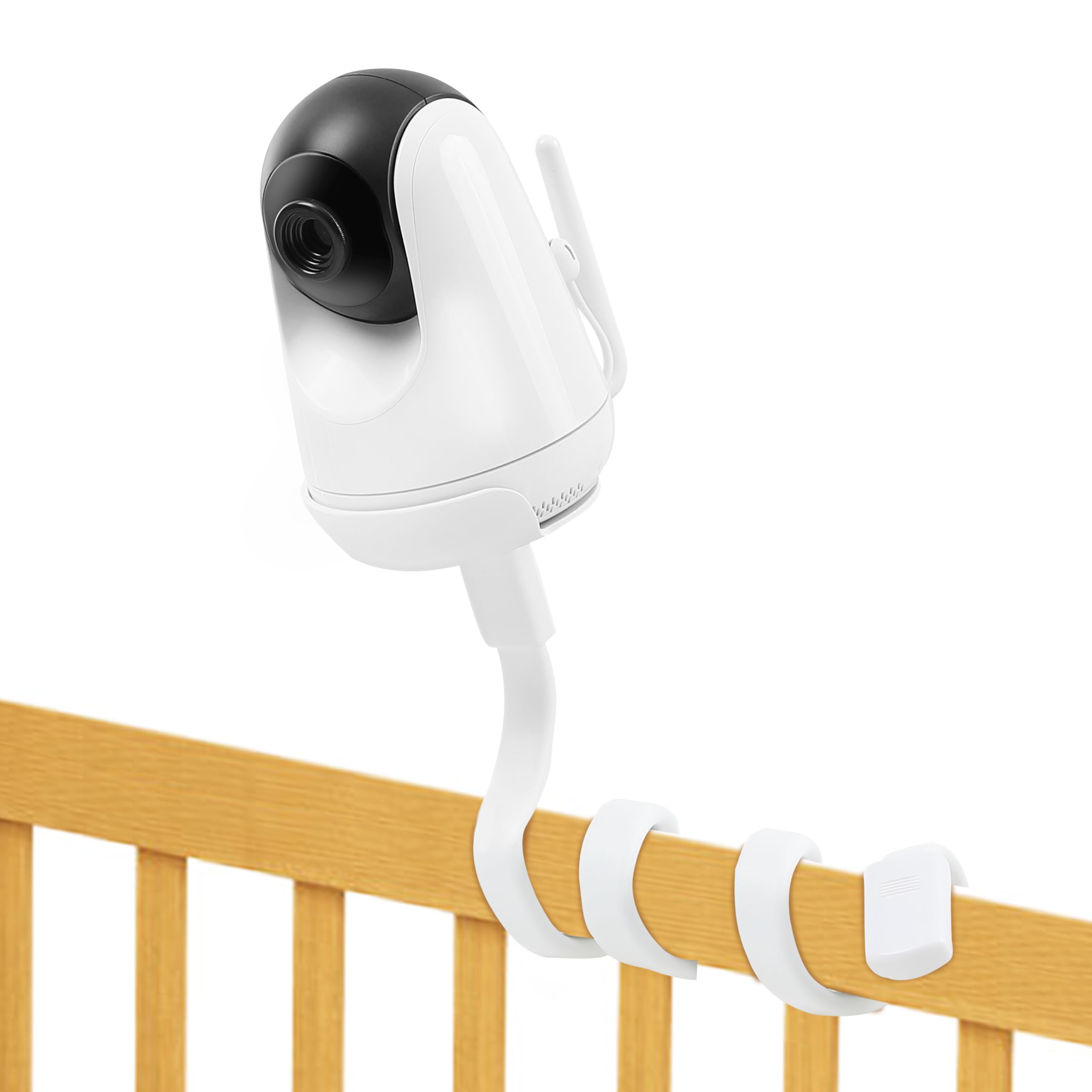 Photo 1 of HiPP Baby Monitor Mount Camera Shelf Compatible with VAVA and Most Other Baby Monitors, Universal Flexible Baby Camera Holder, Securely Attaches to Crib Cot Shelves or Furniture, 1/4" Screw