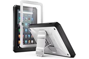 DJ&RPPQ Case Fits New 7in Tablet, Full Body Rugged Hands-Free Viewing Stand Back Cover with Screen Protector-Incompatible with iPad Samsung-Grey