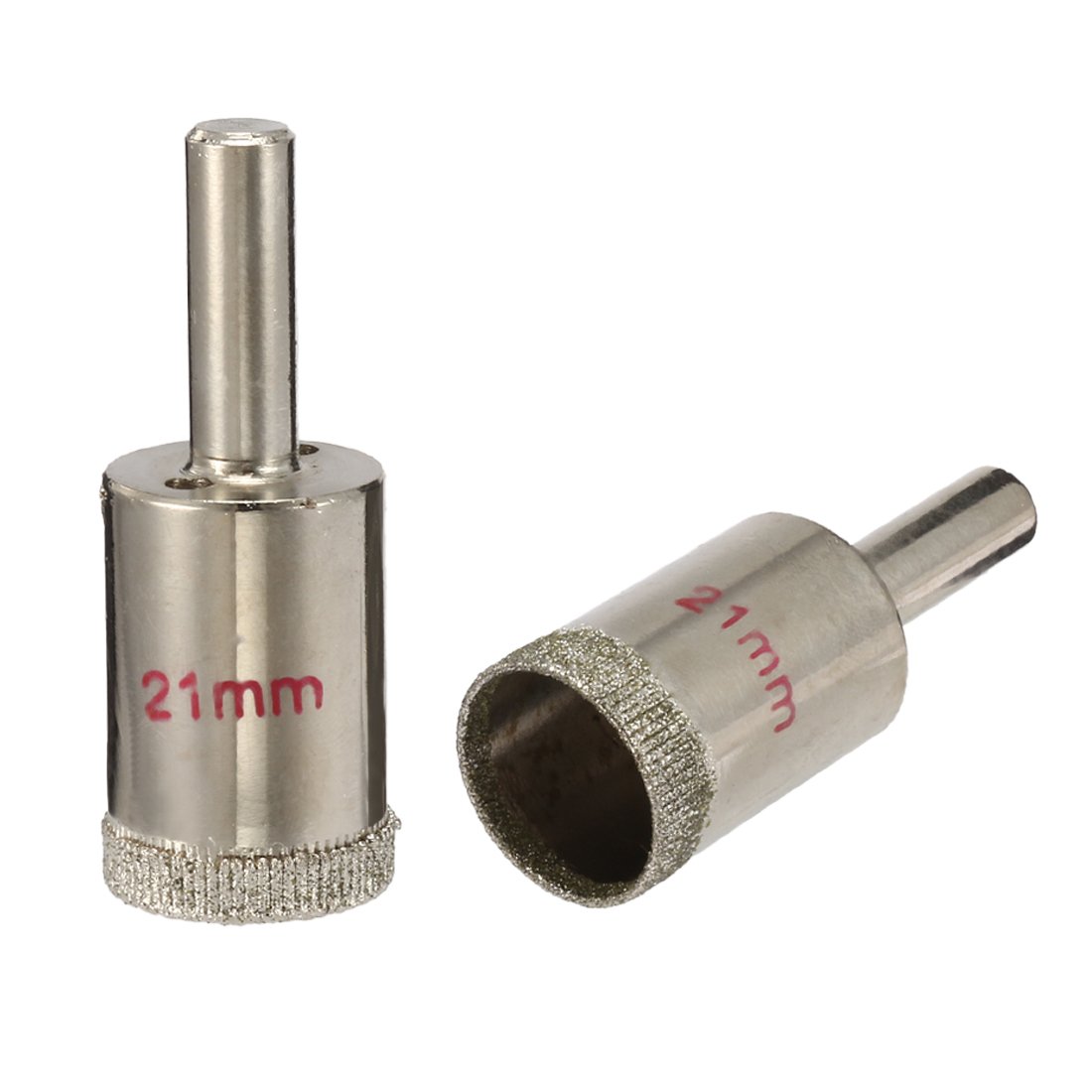 uxcell 2PCS 21mm Diamond Coated Hole Saw Drill Bits for Glass Ceramic Tile Marble Rock Porcelain Bottles Pots Brick