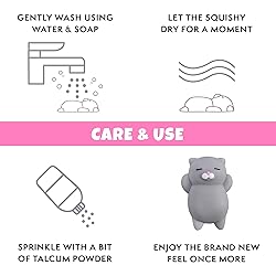 Nutty Toys Squishy Cat Set - 2" Soft Silicone