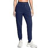 G Gradual Women's Fleece Lined Joggers with Zipper Pocket Water Resistant Running Hiking Pants Winter Warm Thermal Sweatpants