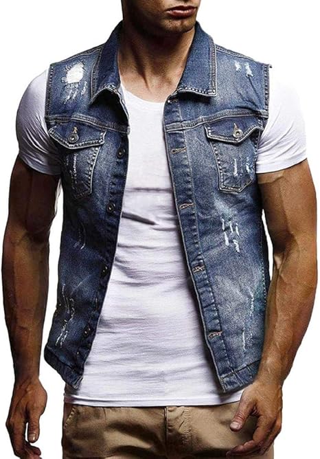 denim jacket waistcoat