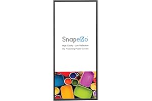 SnapeZo Poster Frame 11x24 Inches, Black 1.2 Inch Aluminum Profile, Front-Loading Snap Frame, Wall Mounting, Premium Series
