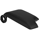 ILONPA Black Synthetic Center Console Lid Cover Compatible with 1999-2004 BMW E46 3 Series Armrest Box Cover 318I 318Is 323I 323Is 328I 328Is 323Ti 323Ci 328Ci 325I 325Ci 325Xi 330I 330Xi 330Ci