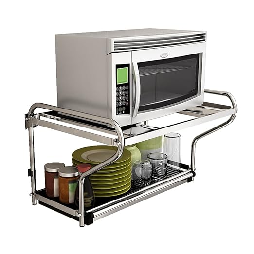 Estantes de cocina Estantería de acero inoxidable Estante de pared ...