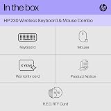HP 230 Wireless Keyboard and Mouse Combo 2.4 GHz USB Receiver 1600 DPI Black view 8
