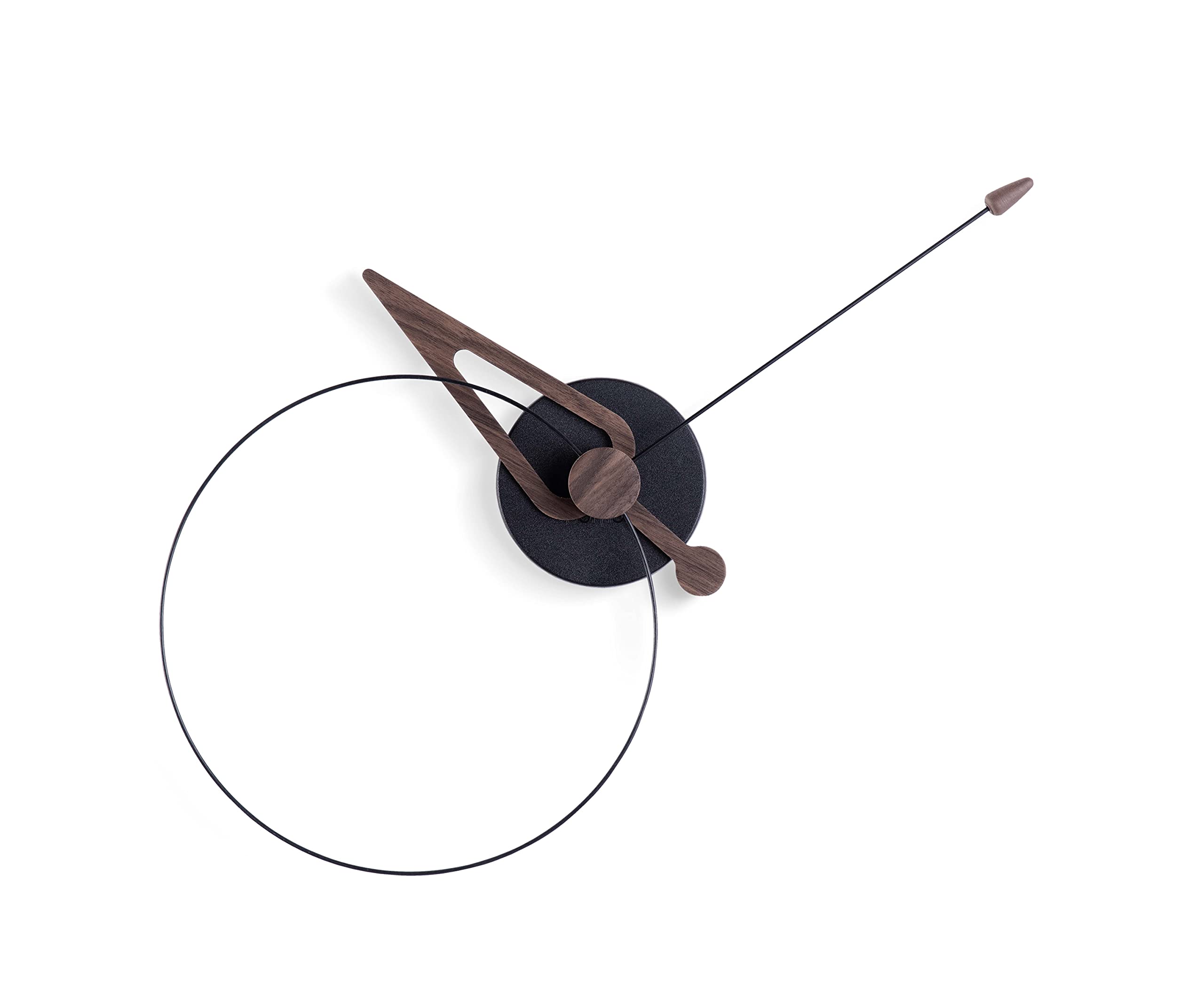 NOMON Design Wall Clock, ø40cm, Peak, Black, Walnut, unica, Design
