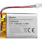 EEMB 3.7V Lipo Battery 1100mAh 603449 Rechargeable JST 2.0mm,1-Pack