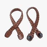 JEN & CO. Versa Braided Tote Strap - Vegan Leather Purse Straps Replacement for Versa Tote Bag, Travel, Utility Bags