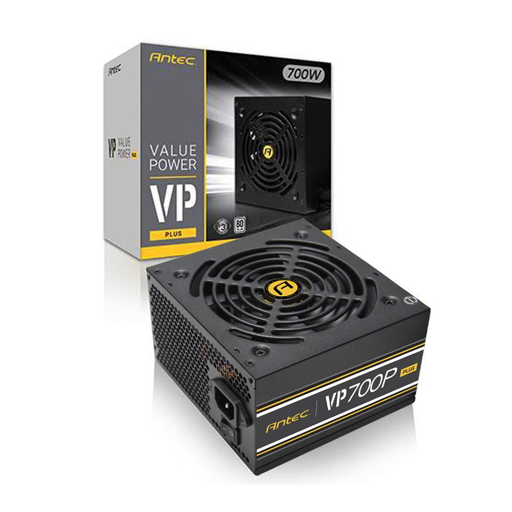 Antec VP700P Plus EC Power Supply Unit (700 W, 100-240 V, 47-63 Hz, 5 A, Active, 130 W)