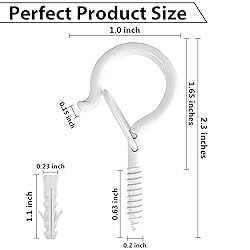 Etoolia 24 Pcs Q Hanger Hooks with Safety