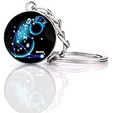 JWPavilion Zodiac 12 Constellation Glow In The Dark Creative Galaxy keychain