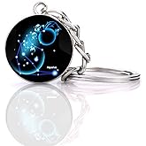 JWPavilion Zodiac 12 Constellation Glow In The Dark Creative Galaxy keychain